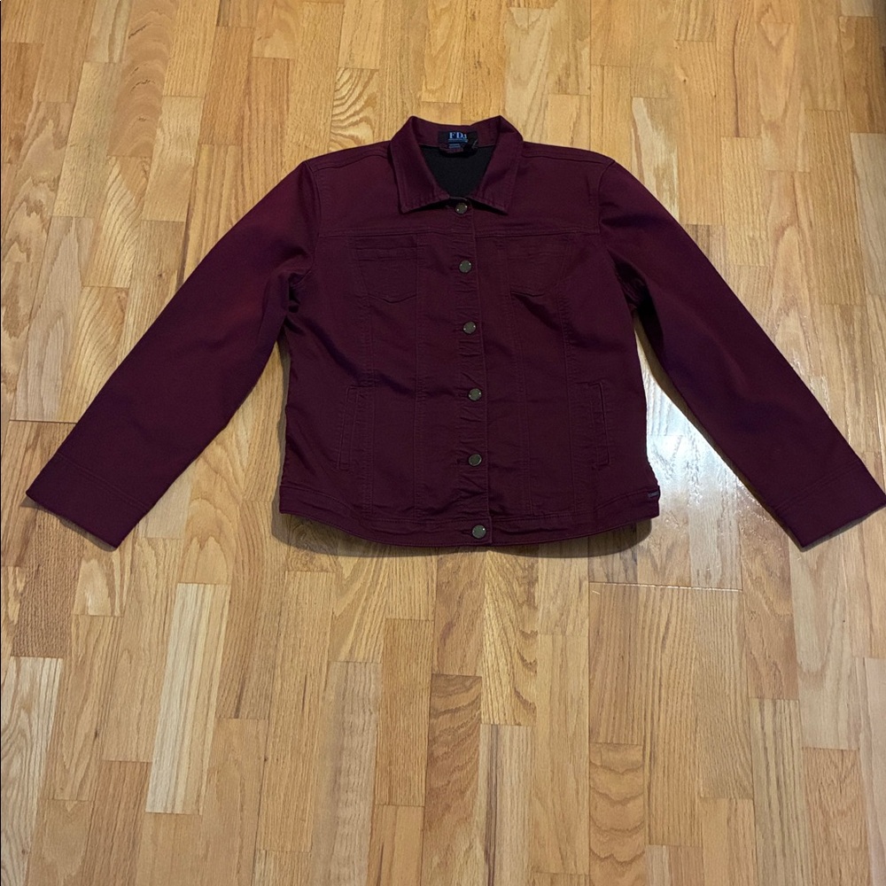 FDJ Burgundy Denim Jacket